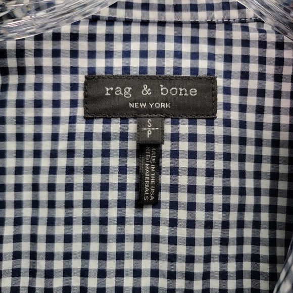 RAG & BONE WENDY GINGHAM TIE-FRONT SHIRT, SIZE S - Picture 5 of 8